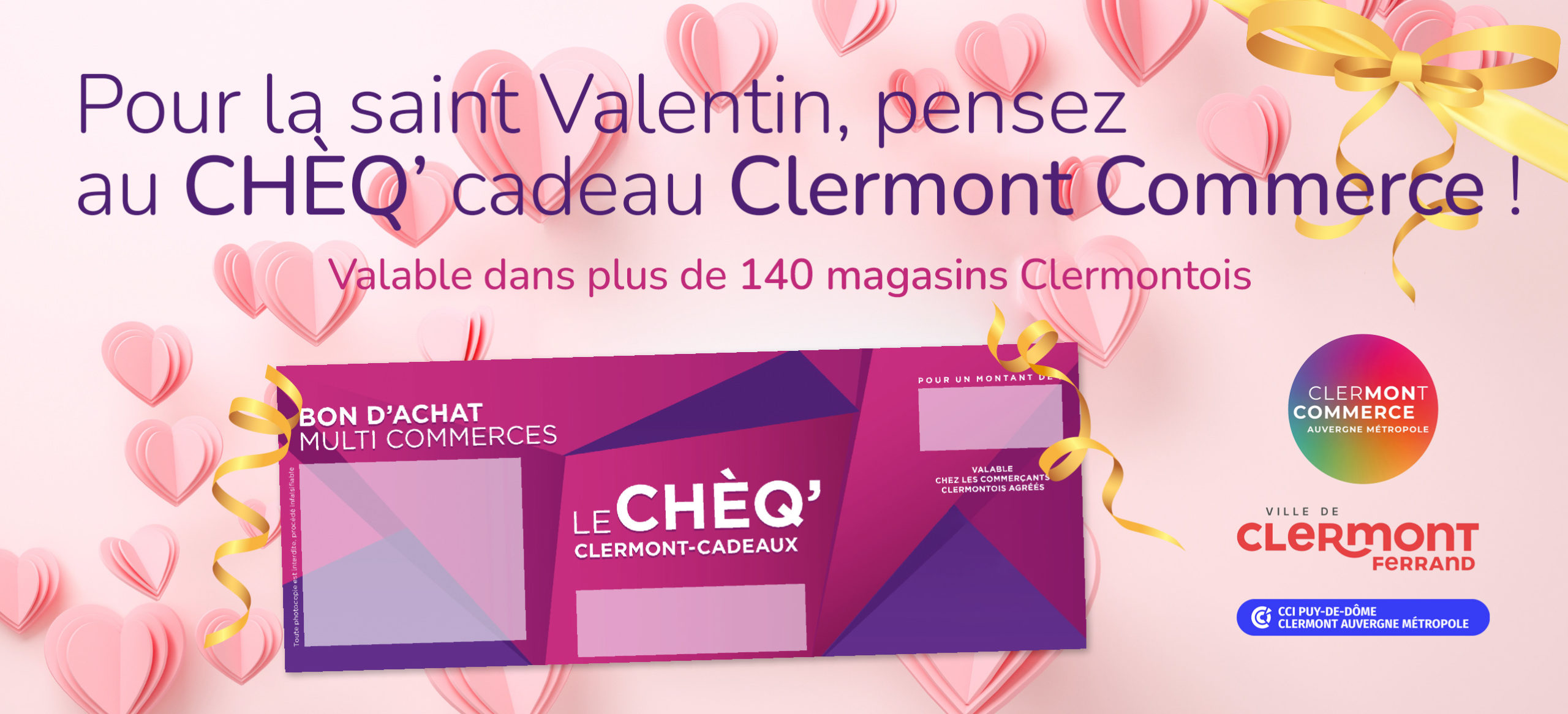 cheque cadeau clermont commerce saint valentin